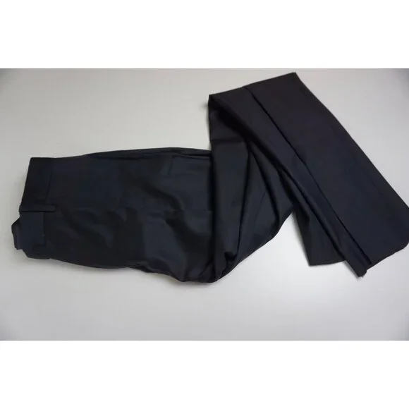 Incotex High Comfort S100s Wool Regular Fit Navy Blue Dress Pants Sz 46 NEW